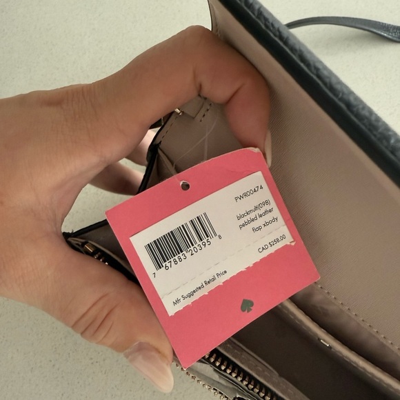 NWT Kate Spade Black and White Checkered Crossbody Bag - Picture 5 of 12